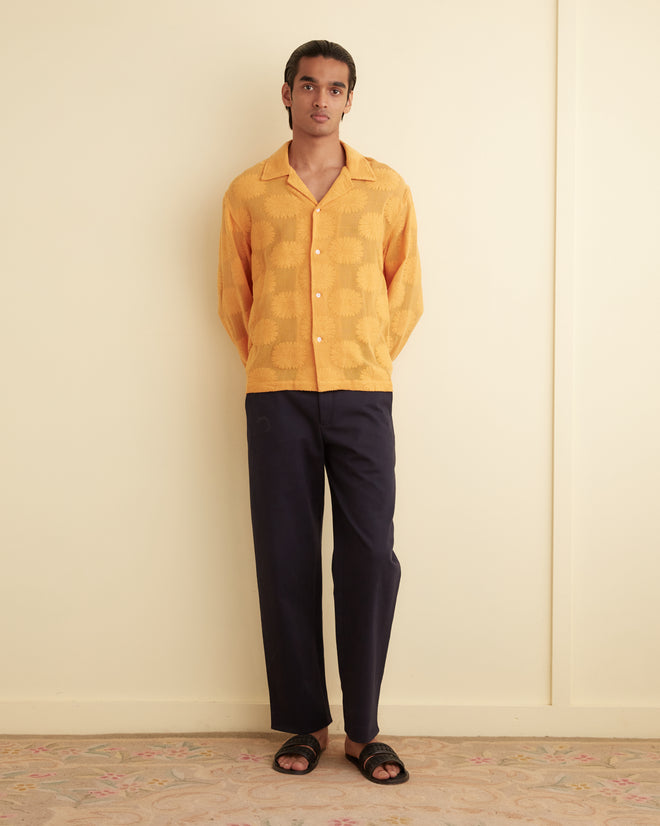 Sunflower Lace Long Sleeve Shirt - Golden SHIRT BODE New York