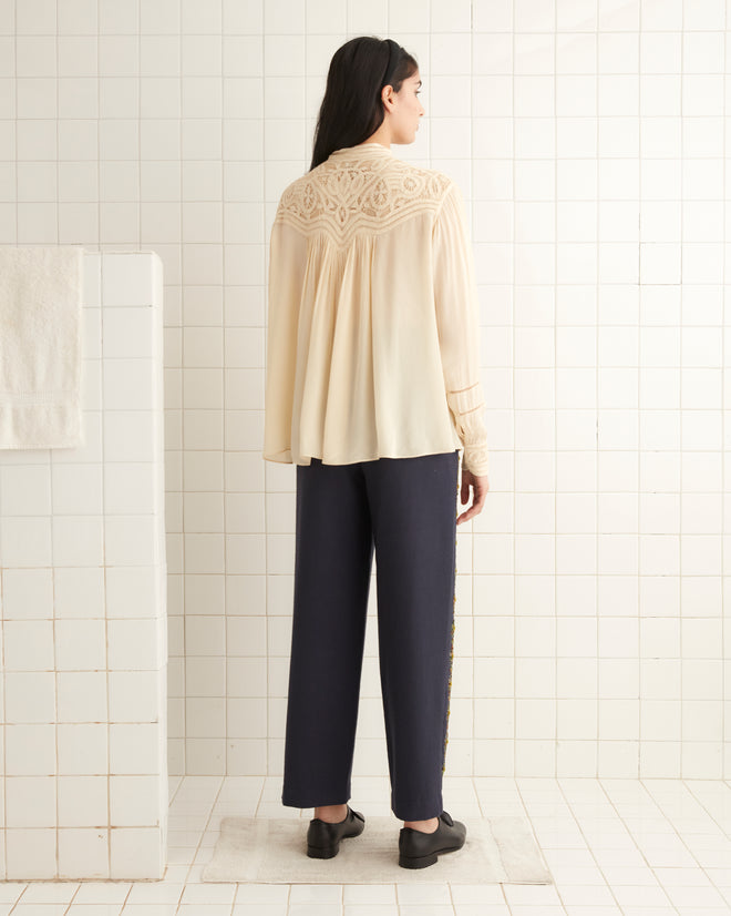 Threadwork Tippet Blouse WOMENS SHIRTS BODE New York