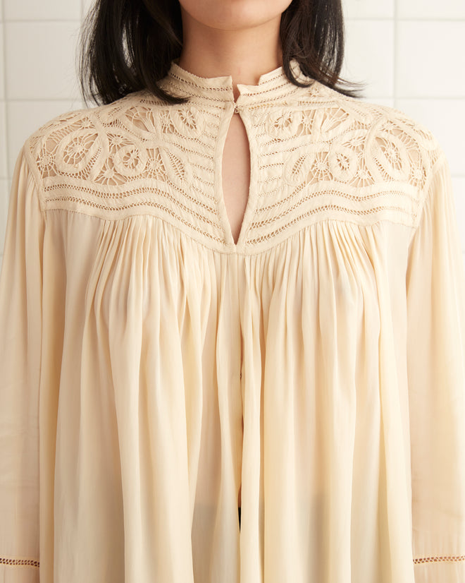 Threadwork Tippet Blouse WOMENS SHIRTS BODE New York