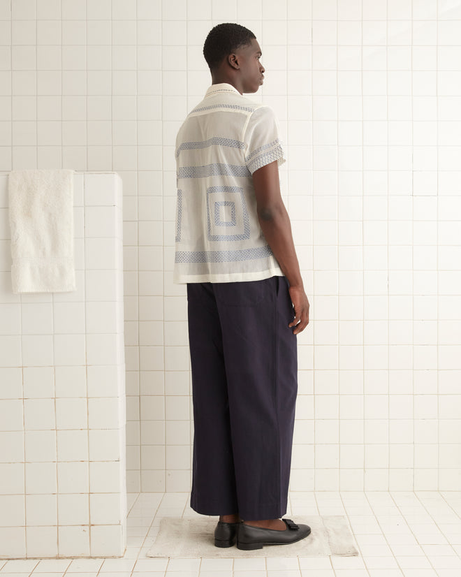 Tile Stitch Short Sleeve Shirt MENS SHIRTS BODE New York