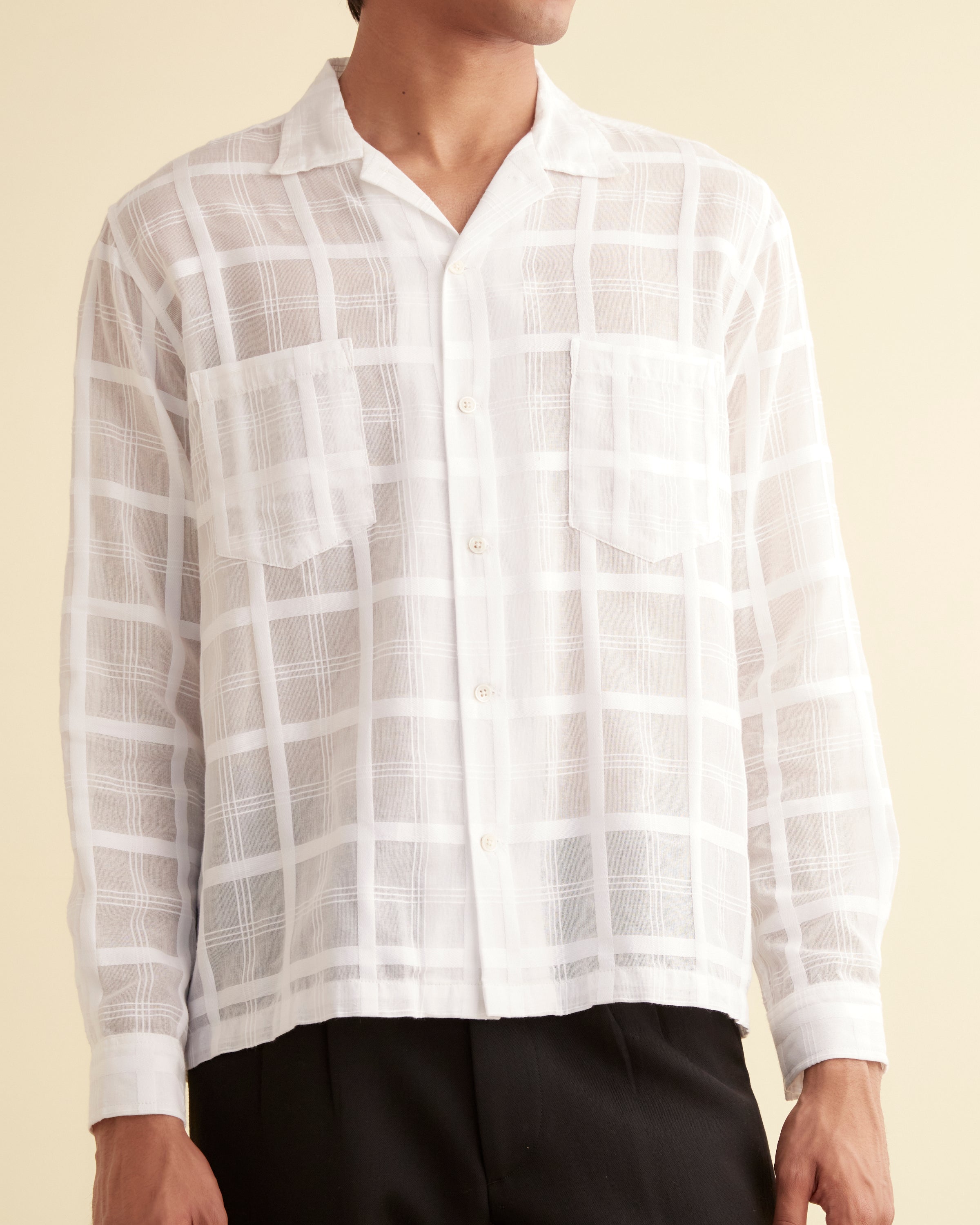 Tonal Plaid Long Sleeve Shirt – BODE