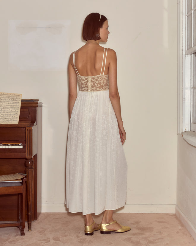 Trousseau Lace Slip Dress - Cream 4 / Cream Trousseau Lace Slip Dress - Cream 4 / Cream
