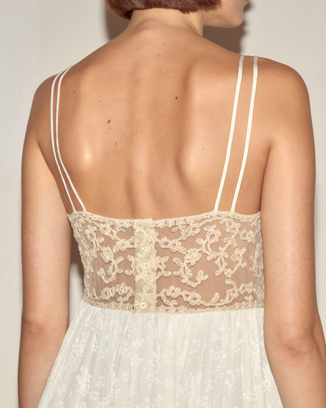Trousseau Lace Slip Dress - Cream 4 / Cream Trousseau Lace Slip Dress - Cream 4 / Cream