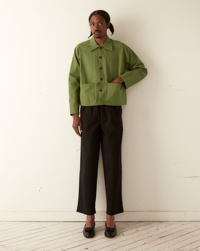 Twill Cropped Car Jacket - Ivy OUTERWEAR BODE New York