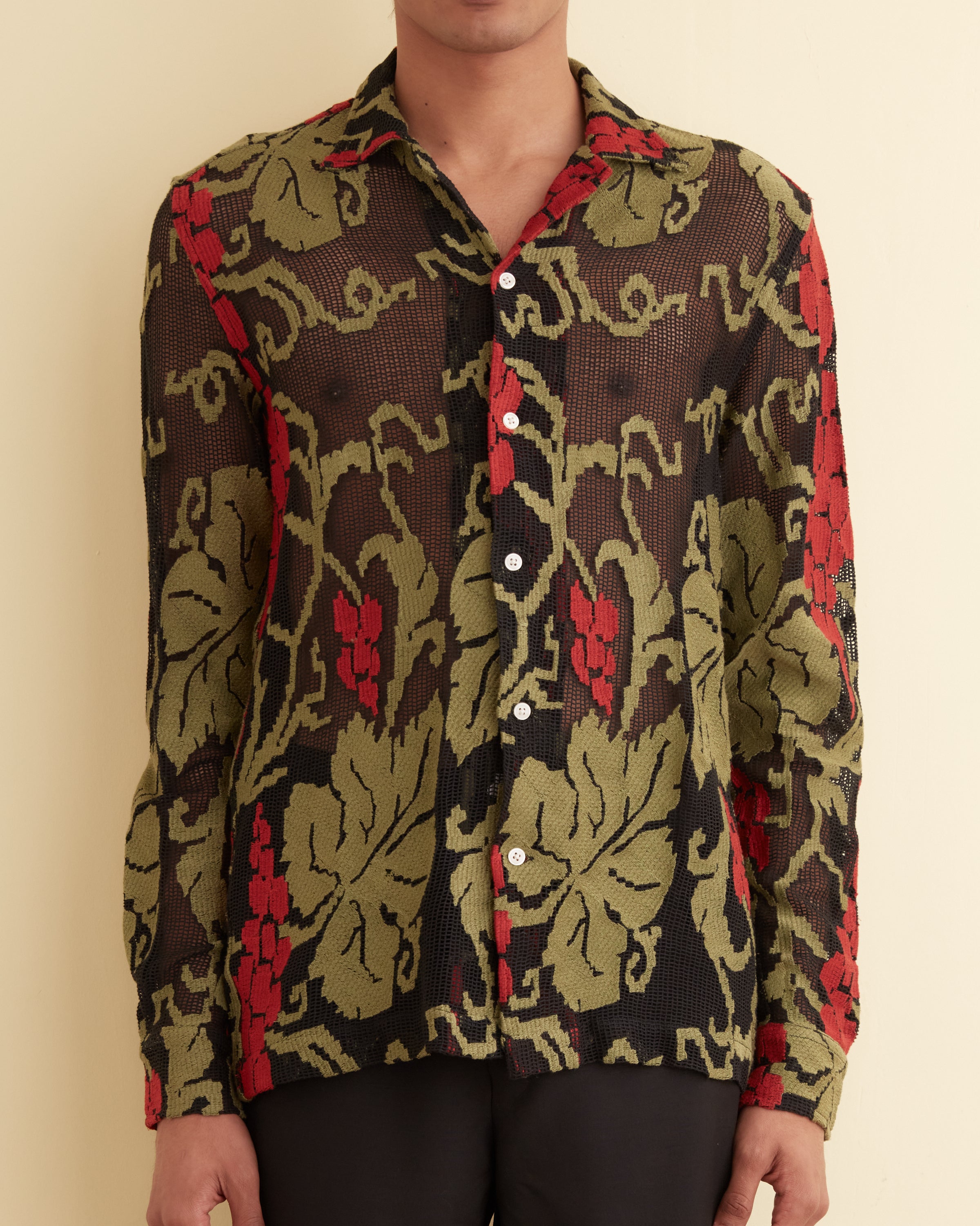 Vineyard Mesh Long Sleeve Shirt – BODE