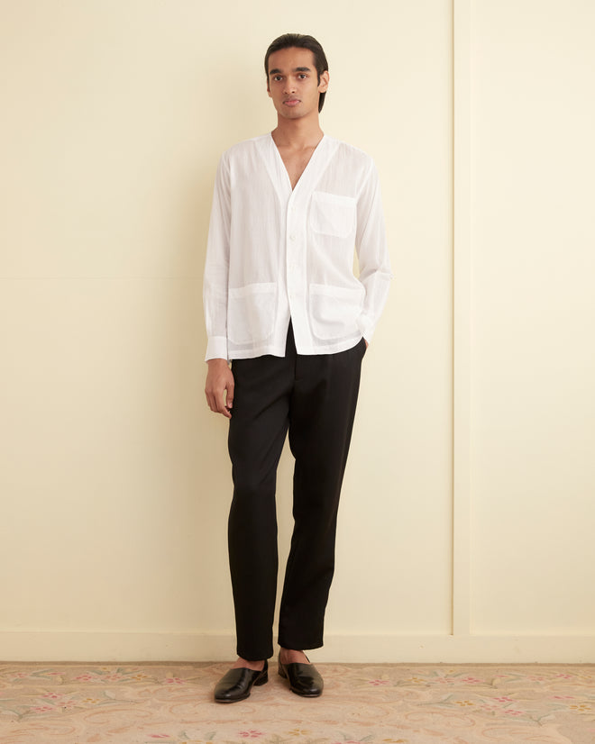 Voile Roberto Shirt - White SHIRT BODE New York