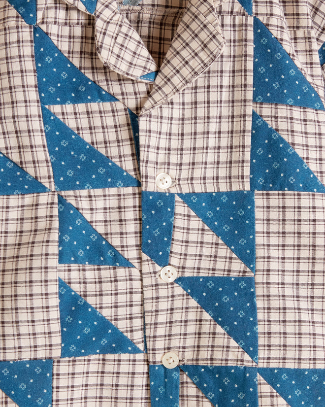 Wandering Lover Quilt Kid’s Shirt - Blue KIDS BODE New York