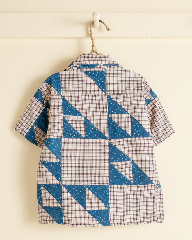 Wandering Lover Quilt Kid’s Shirt - Blue KIDS BODE New York