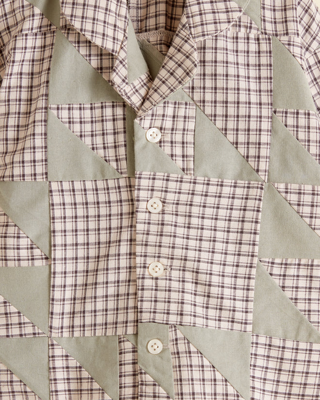 Wandering Lover Quilt Kid's Shirt - Mint SHIRTS BODE New York