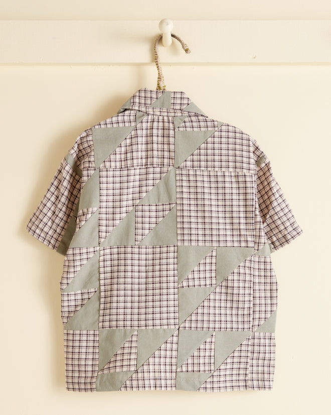 Wandering Lover Quilt Kid's Shirt - Mint SHIRTS BODE New York