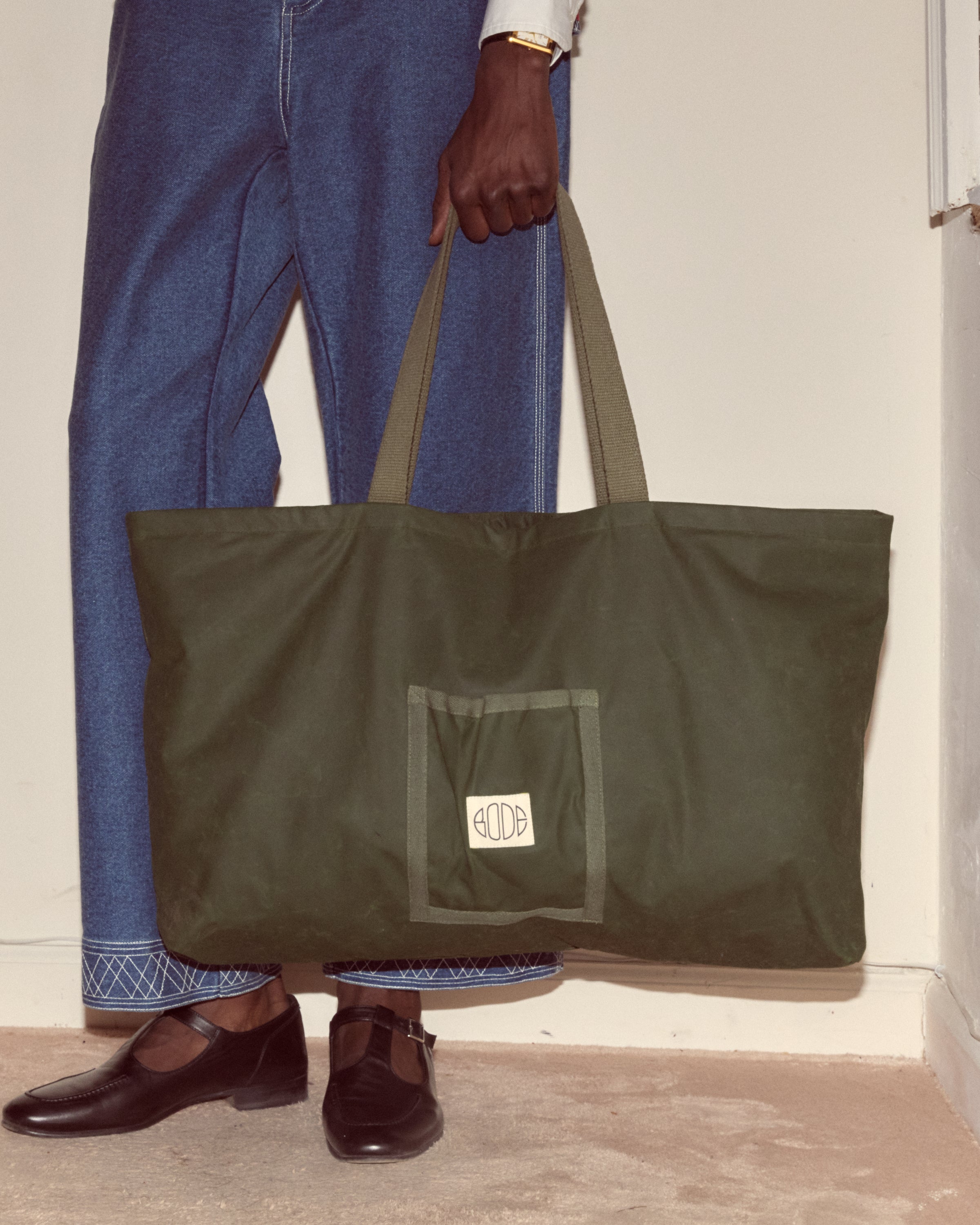 Bode トットバッグ Waxed Cotton Zip Tote – BODE