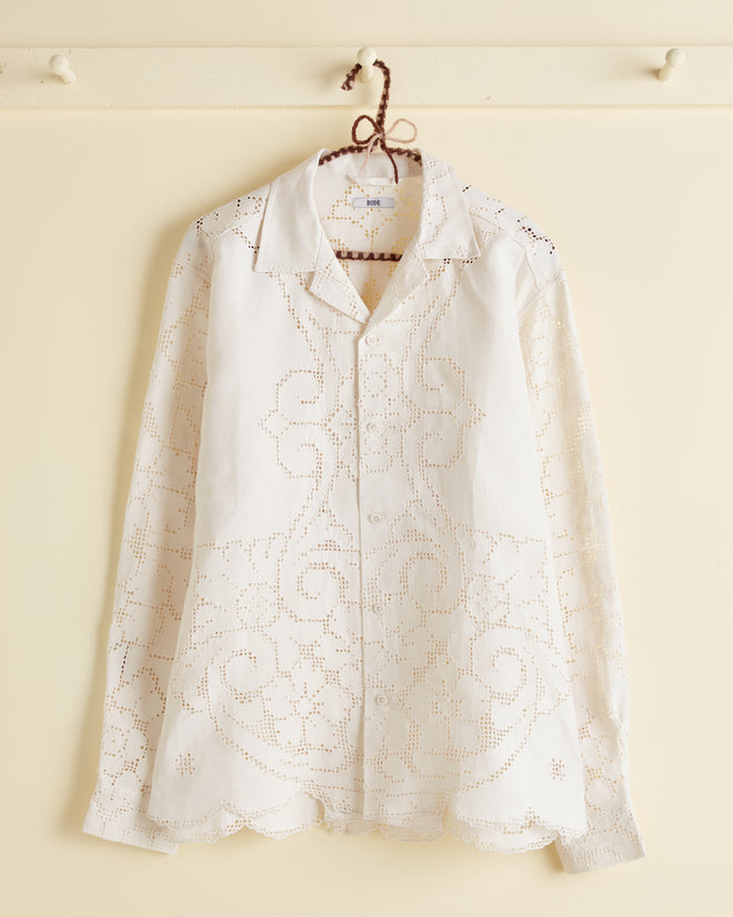 White Anemone Long Sleeve Shirt - M/L