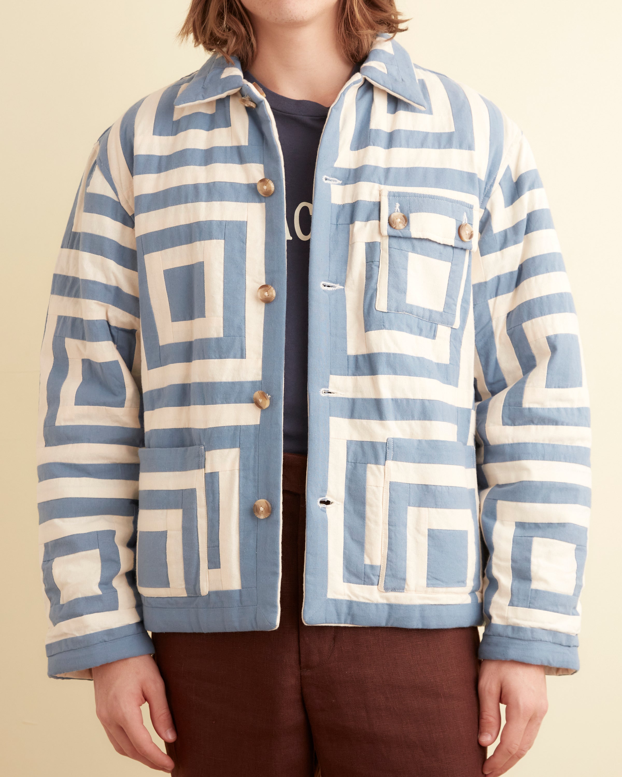 小物 BODE WHITE HOUSE STEPS QUILT SARF White House Steps Quilt Jacket – BODE