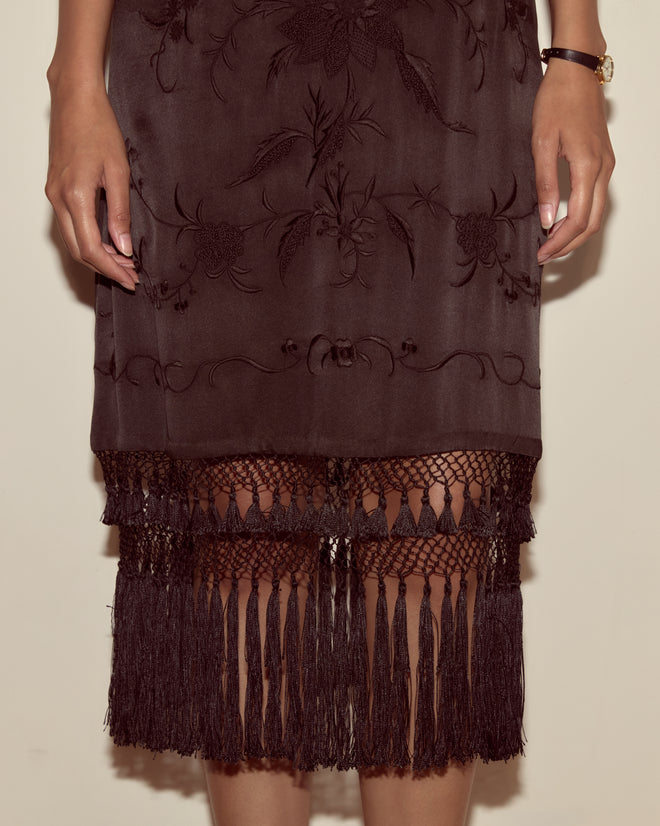 Worcester Fringe Dress - Black