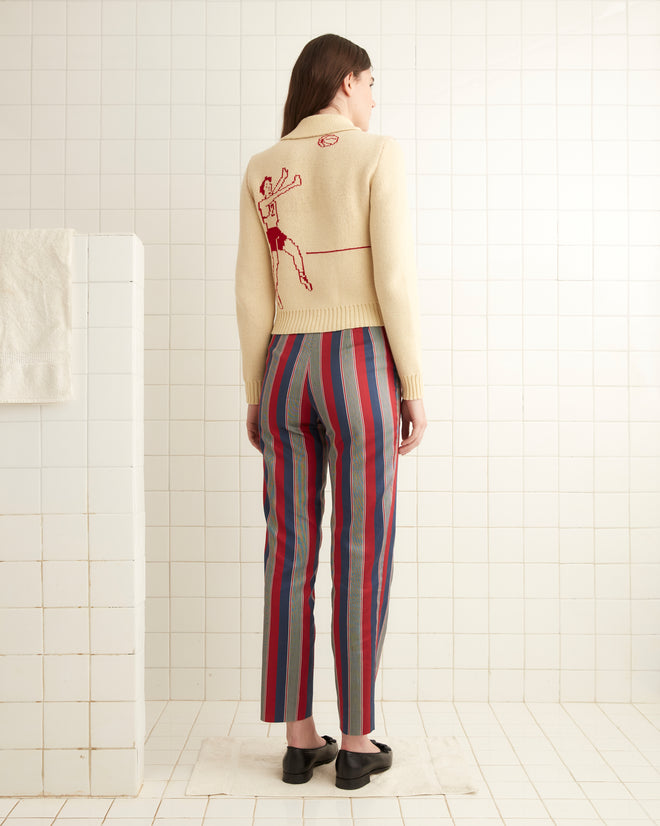 Marina Stripe Hall Trousers WOMENS TROUSERS BODE New York