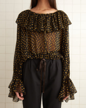 Stadium Dot Blouse WOMENS TOPS BODE New York