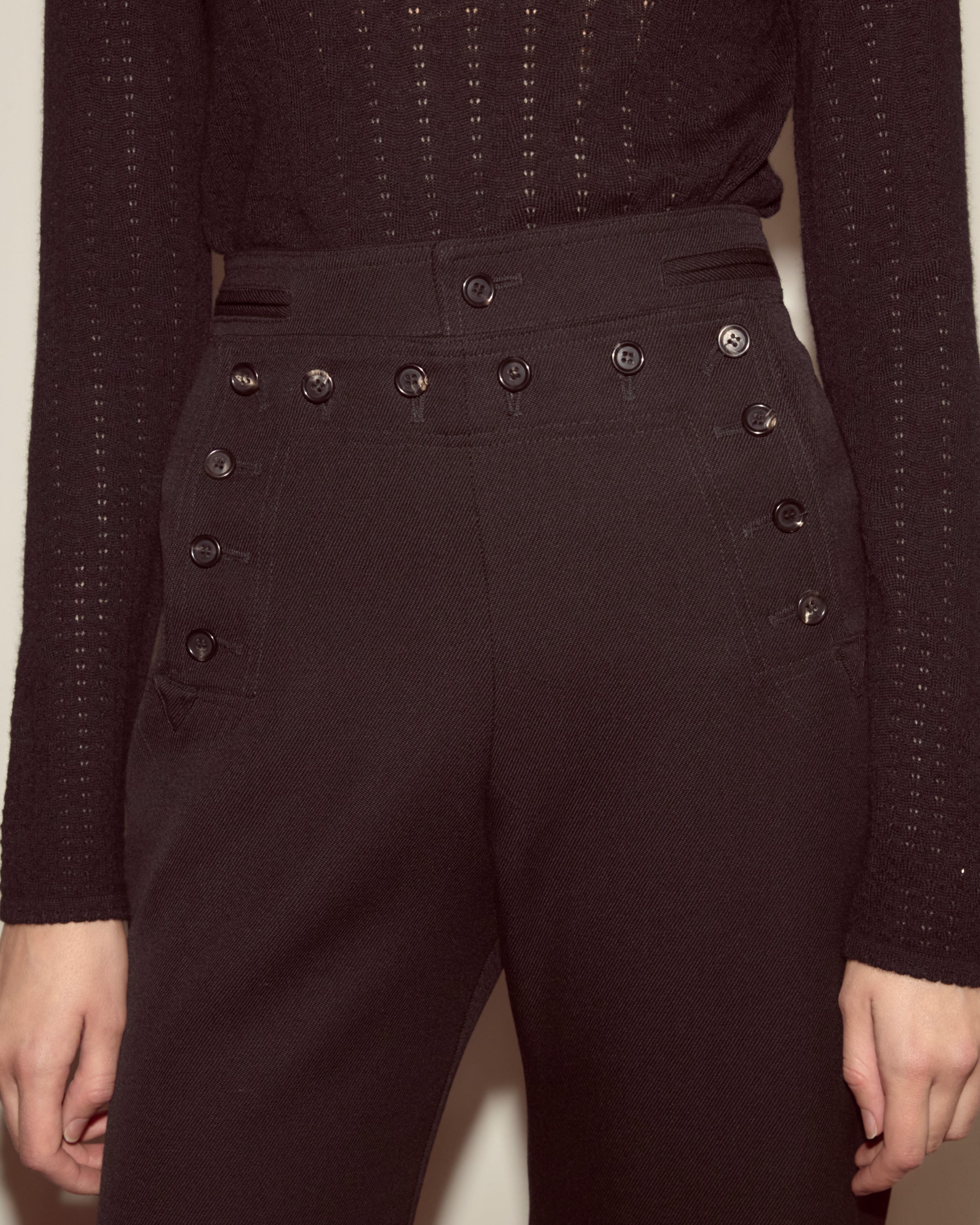 Riding Twill Sailor Trousers - Black – BODE