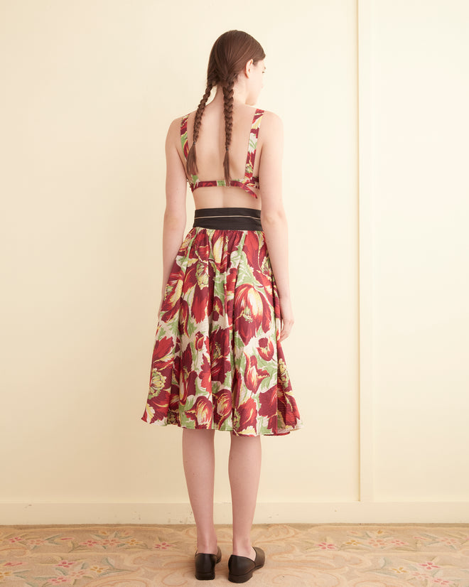 Hibiscus Stripe Skirt SKIRTS BODE New York