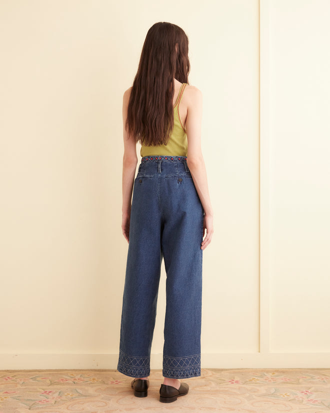 Beaded Dahlia Tank WOMENS CUT AND SEW BODE New York