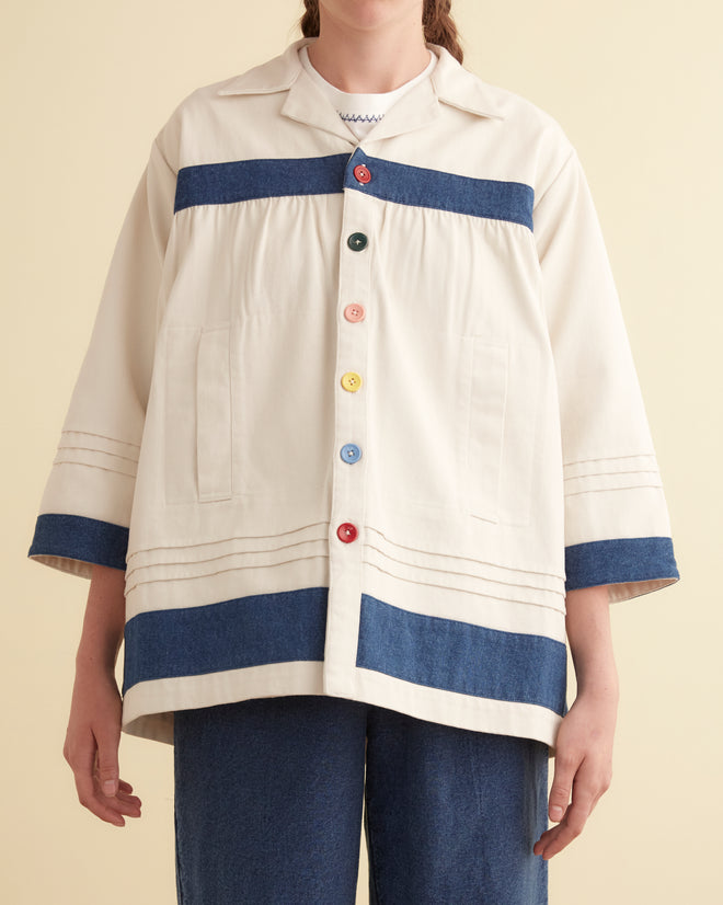 Sundry Stripe Jacket WOMENS OUTERWEAR BODE New York