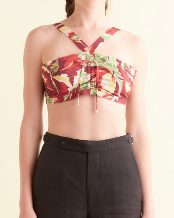 Kopper Hibiscus Bra UNDERPINNINGS BODE New York
