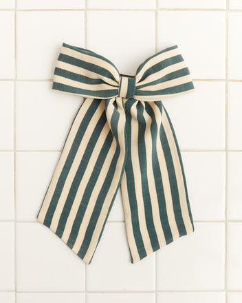 Soda Stripe Bow Barrette ACCESSORIES BODE New York