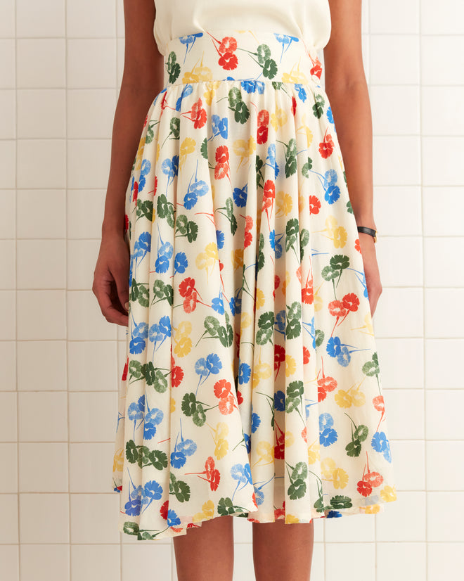 Flower Stamp Skirt SKIRTS BODE New York