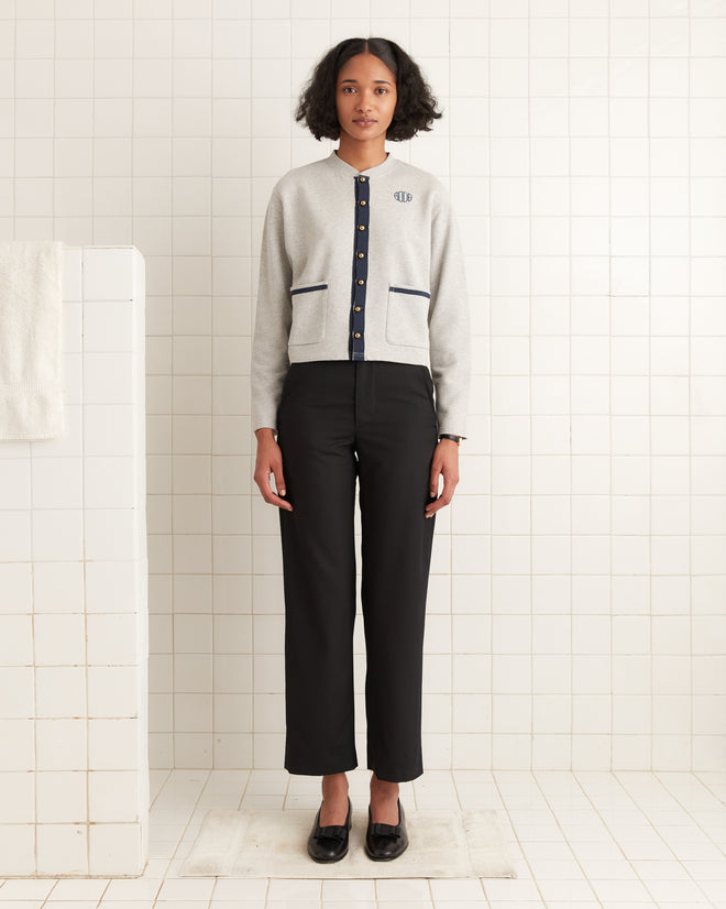 Heathered Cardigan - Grey BODE Heathered Cardigan - Grey BODE