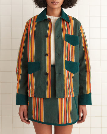 Parakeet Stripe Craft Jacket JACKETS BODE New York
