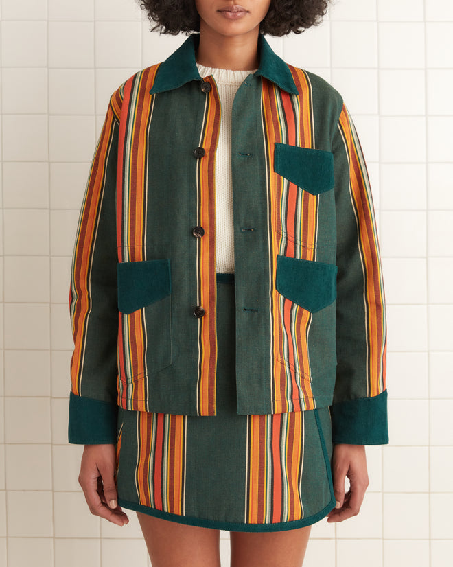 Parakeet Stripe Craft Jacket JACKETS BODE New York