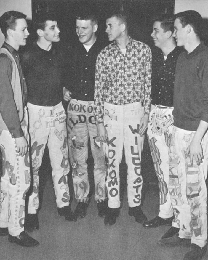 historical image of people wearing senior cord garments