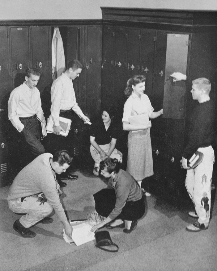 historical image of people wearing senior cord garments