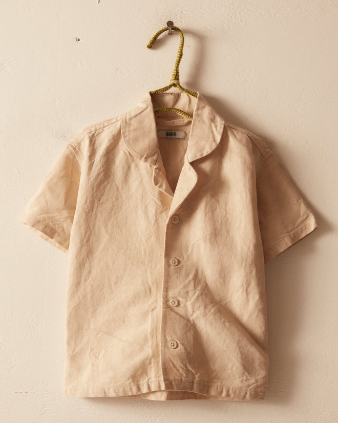 Aged Linen Kids' Shirt OOAK BABY BODE New York
