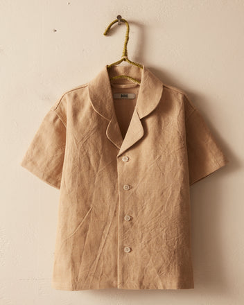 Aged Linen Kid's Shirt OOAK BABY BODE New York