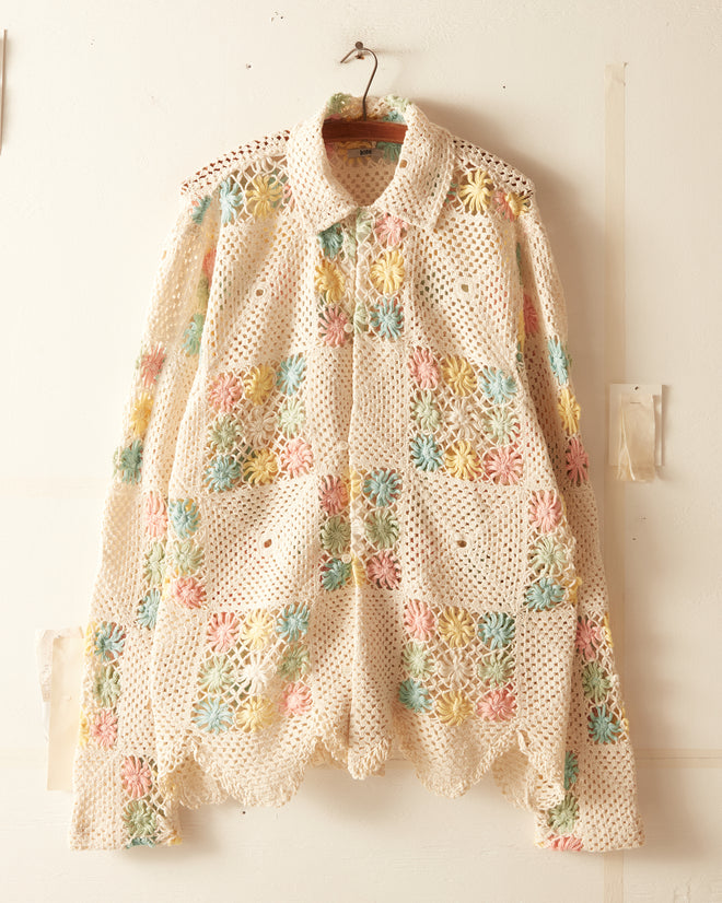 Alberobello Pastel Crochet Shirt