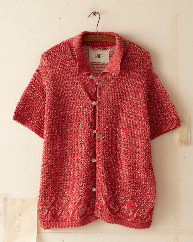 Duotone Lace Shirt - Red
