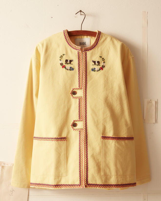 Embroidered Cow Jacket JACKET BODE New York