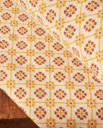 Floral Jacquard Throw - Marigold HOME BODE New York
