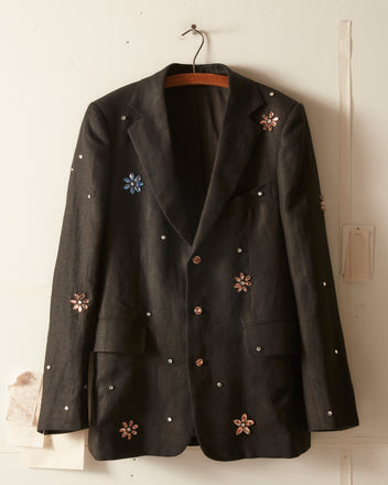 Flower Gem Suit Jacket