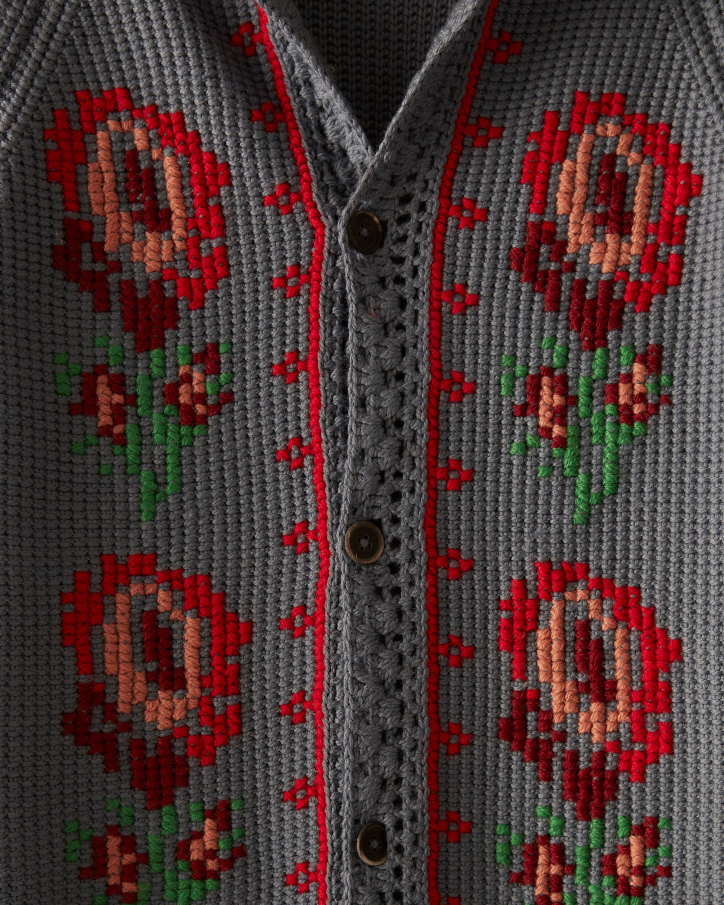 Fleur Cross Stitch Cardigan – BODE
