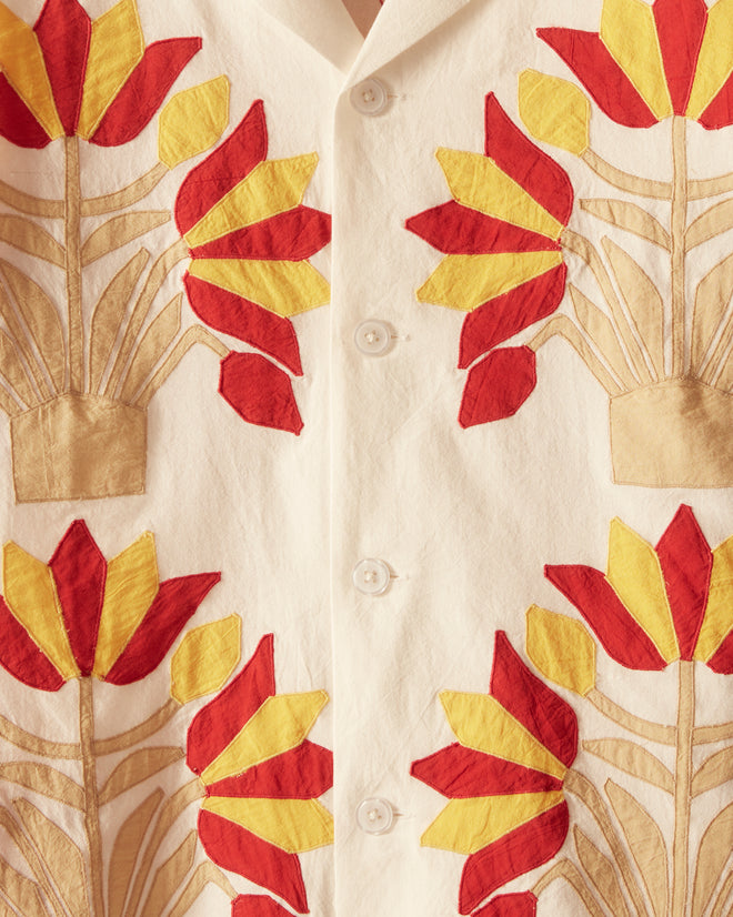 Foliage Appliqué Short Sleeve Shirt SHIRT BODE New York