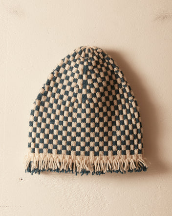 Fringe Check Hat - Blue ACCESSORIES BODE New York