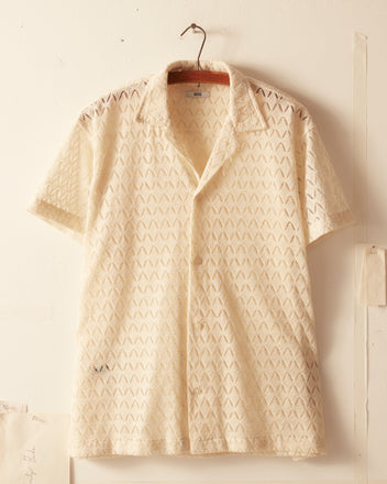 Lattice Lace Short Sleeve Shirt SHIRT BODE New York
