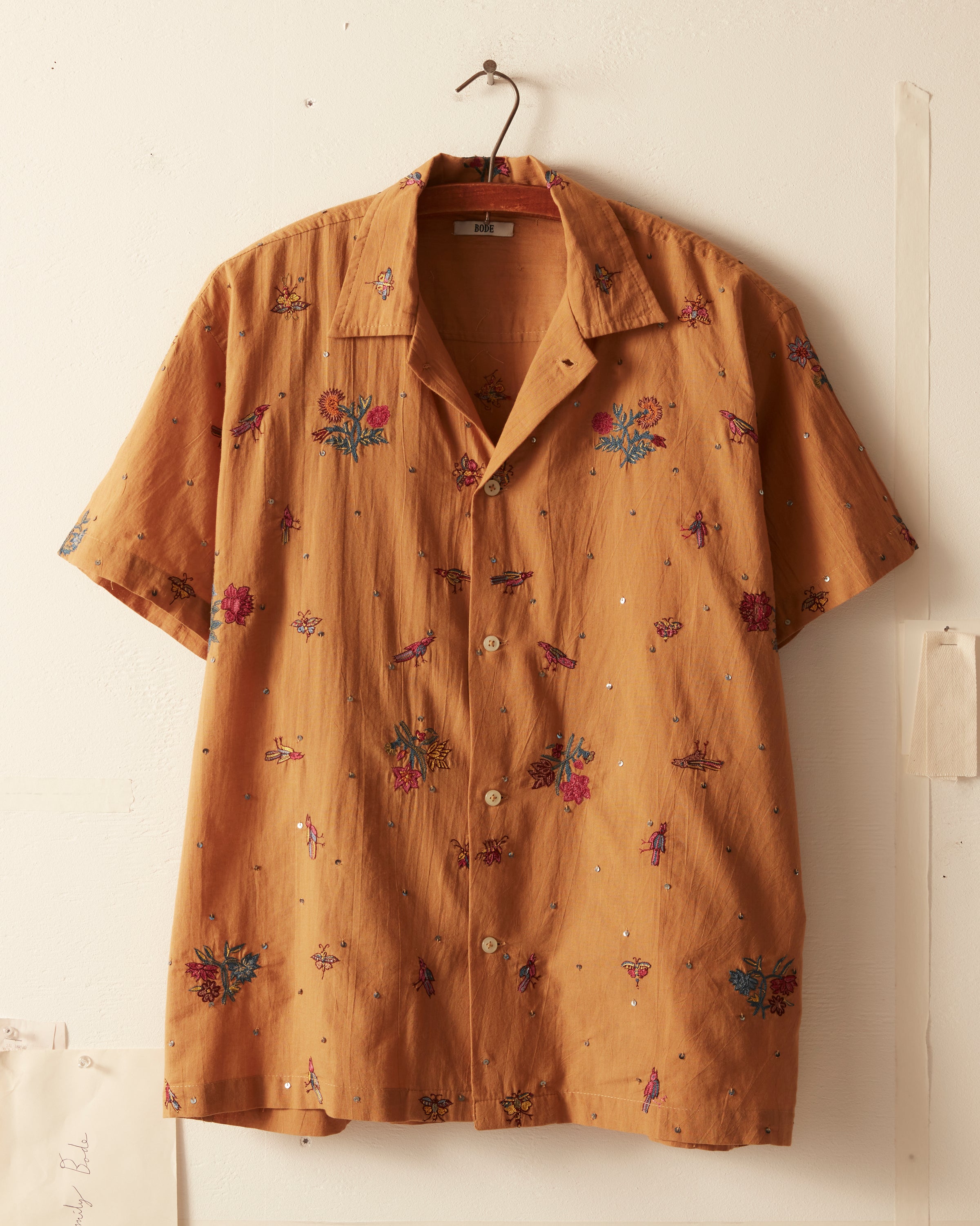 BODE embroidered-design short-sleeve shirt - Neutrals