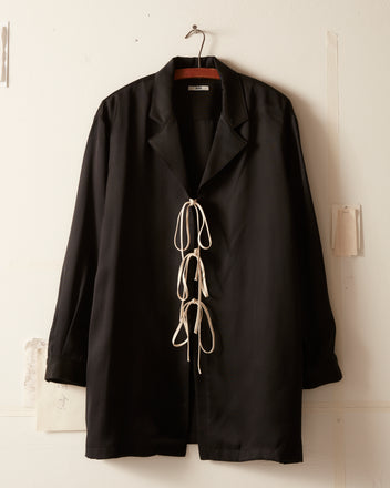 Micro Tie Tunic - Black SHIRT BODE New York