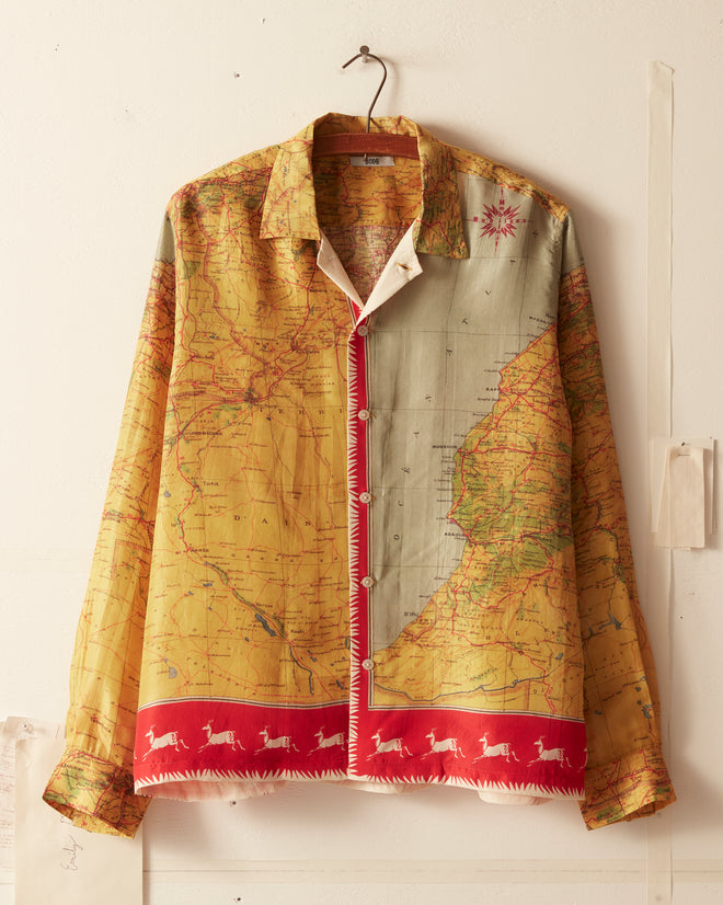 Morocco Map Silk Shirt SHIRTS BODE New York