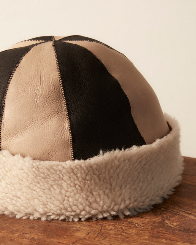 Patchwork Shearling Hat