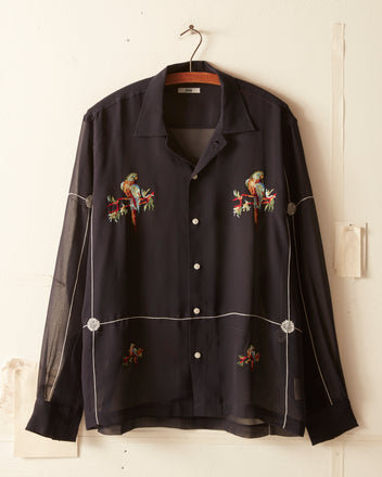 Sheer Parrot Long Sleeve Shirt SHIRT BODE New York