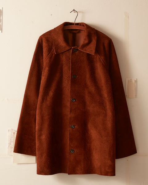 Mens suede car coat 2025