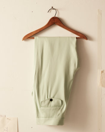 Tropical Wool Double Button Trousers - Mint